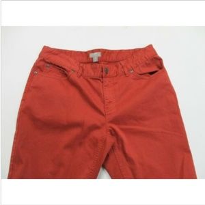 Women's J Jill Dk Coral Slim Skinny Leg Size 6 Pet